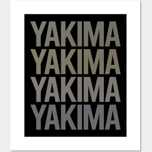 Gray Text Art Yakima Posters and Art